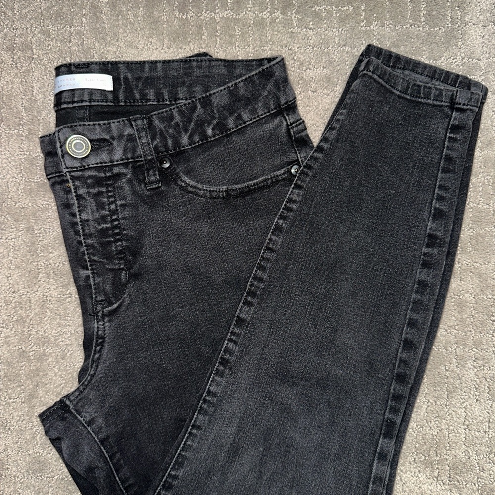 LC Lauren Conrad Charcoal Skinny Jeans